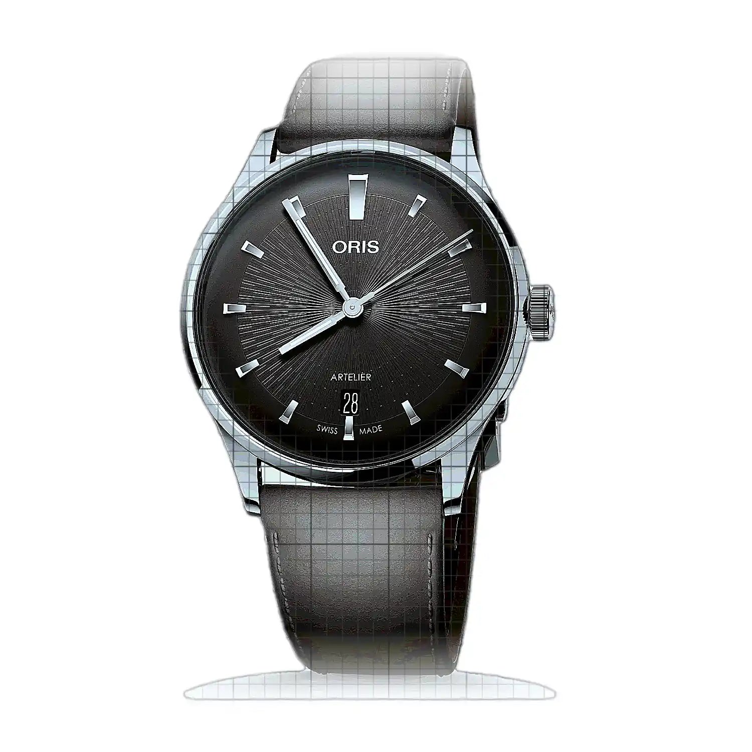 Oris Artelier Date 01 733 7810 4054-07 6 20 18FC Black Dial Stainless steel 38mm Watch