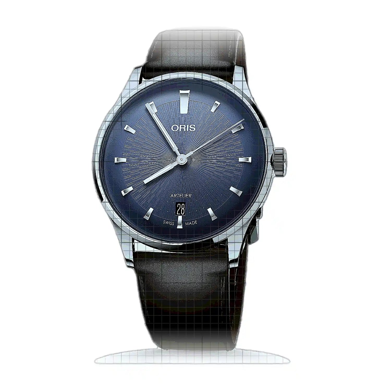 Oris Artelier Date 01 733 7810 4055-07 6 20 17FC Blue Dial Stainless steel 38mm Watch