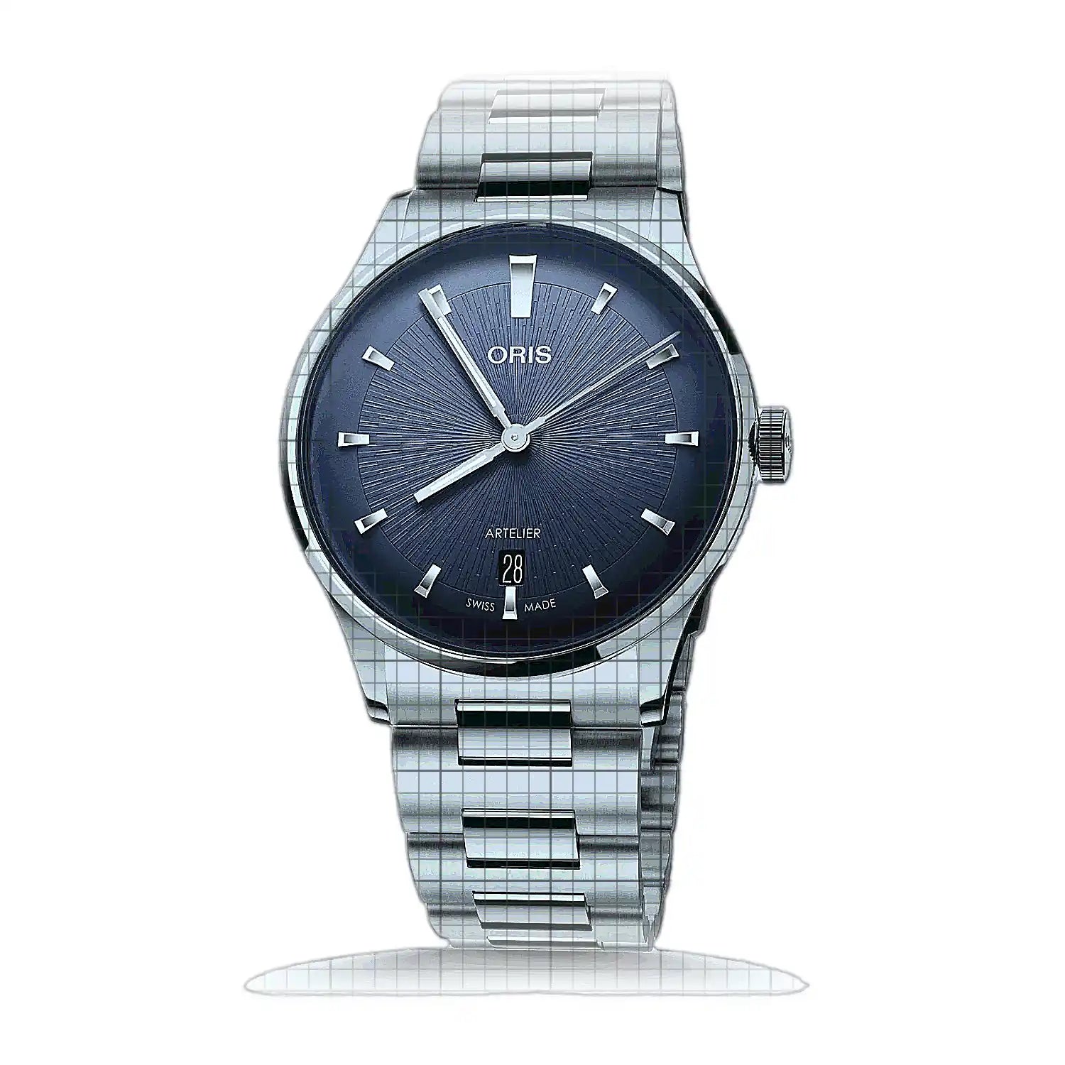 Oris Artelier Date 01 733 7810 4055-07 8 20 20 Blue Dial Stainless steel 38mm Watch