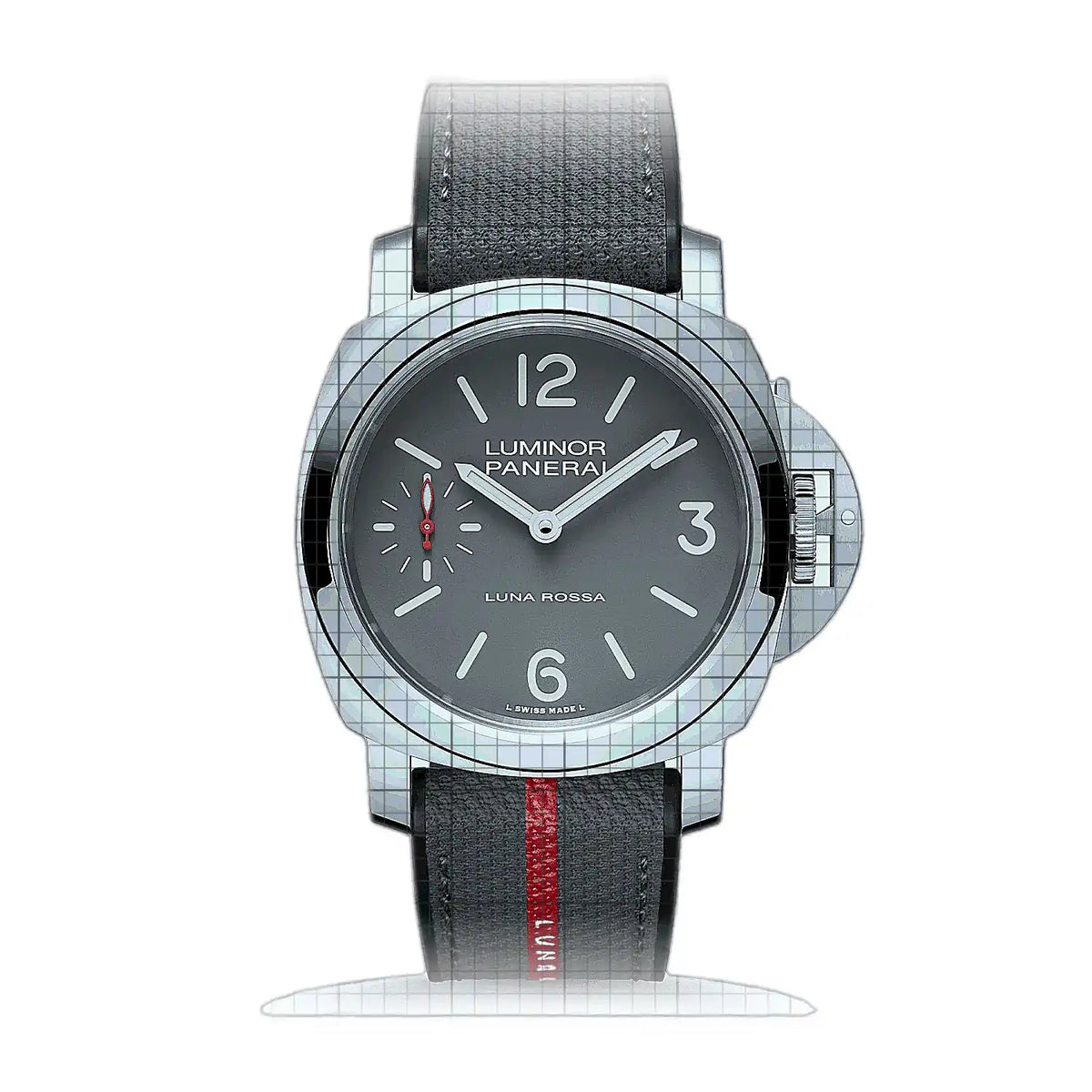 Panerai Luminor PAM01653 Horloge met grijze wijzerplaat, roestvrij staal, 44 mm
