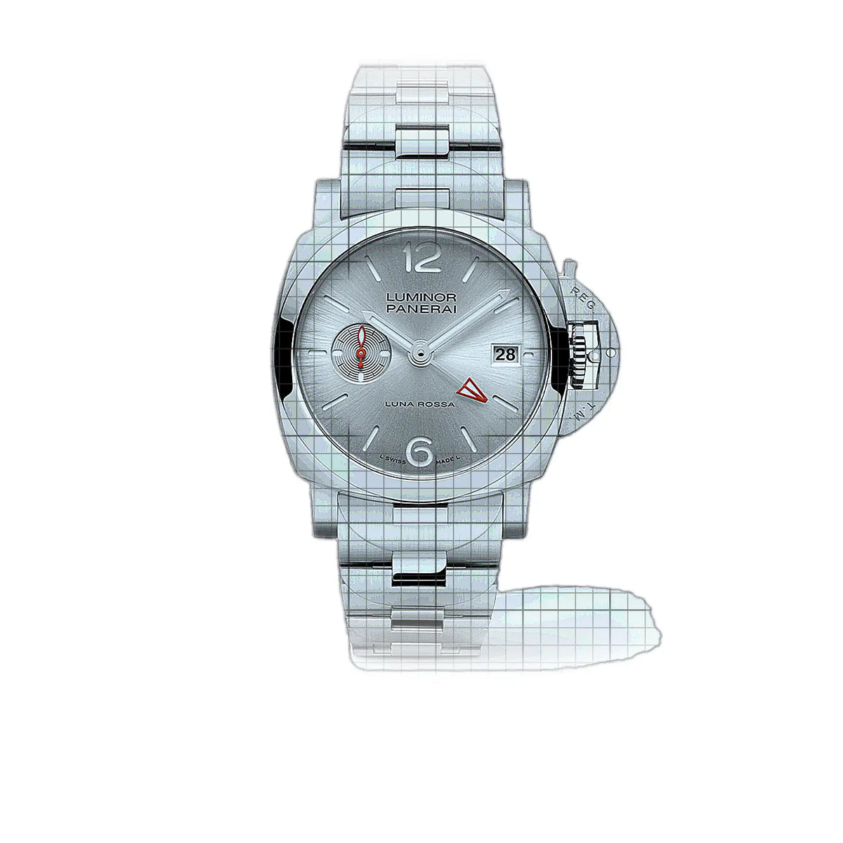 Panerai Luminor PAM01791 Gris Cadran en acier inoxydable 40mm Montre