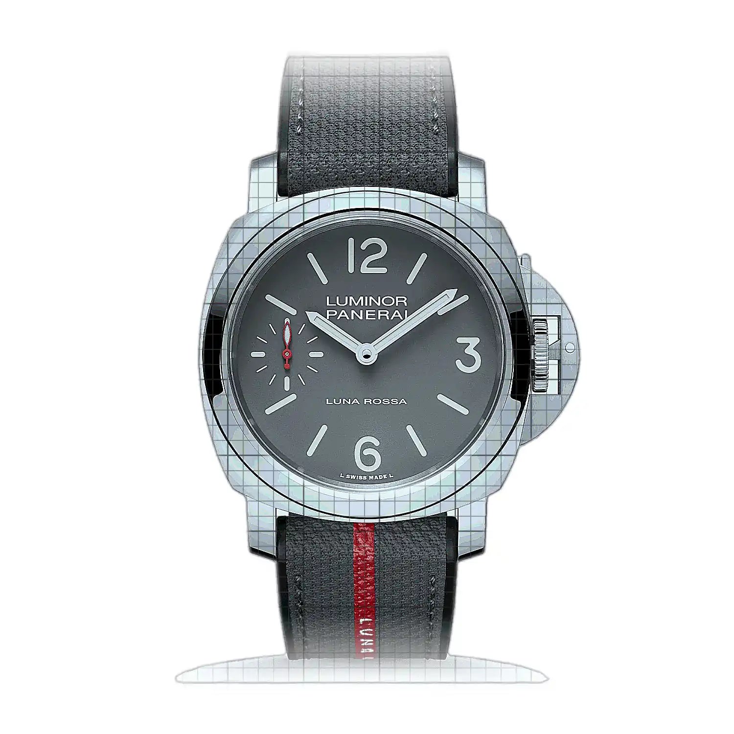 Panerai Luminor Tre Giorni Luna Rossa PA01653 Grey Dial Stainless steel 44mm Watch