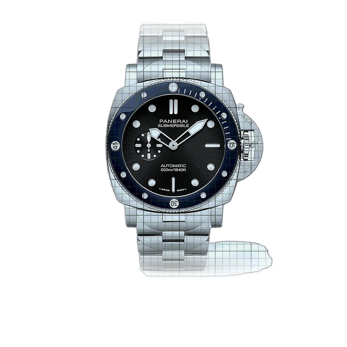 Panerai Submersible PAM01756 Black Dial Stainless steel 44mm Watch