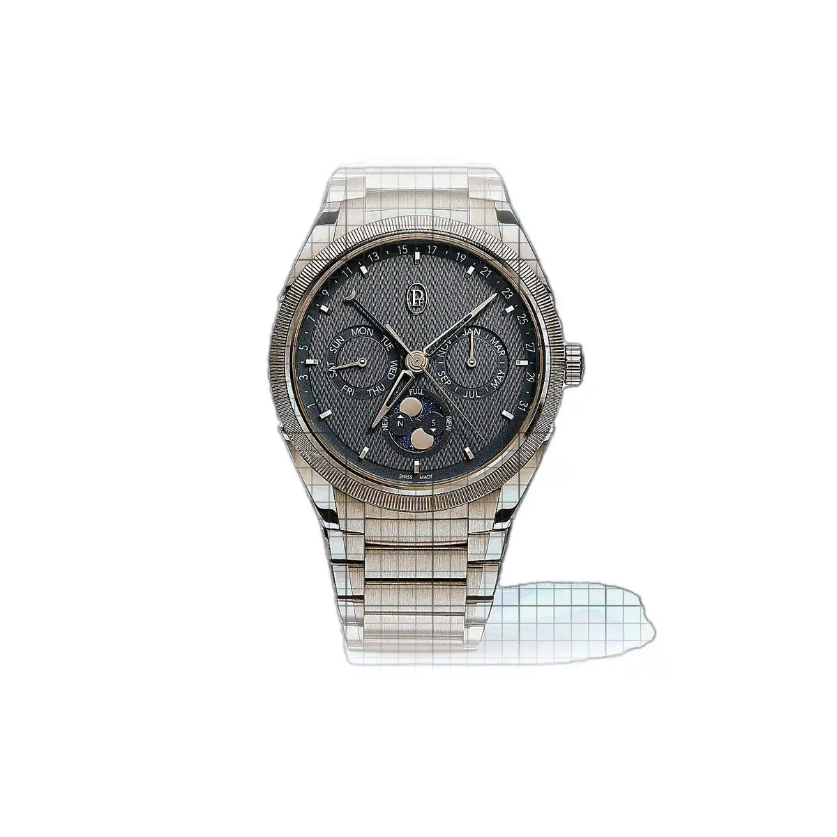 Parmigiani Fleurier Tonda PFC907-2020001-200182 Horloge met grijze wijzerplaat en roségouden kast, 42 mm