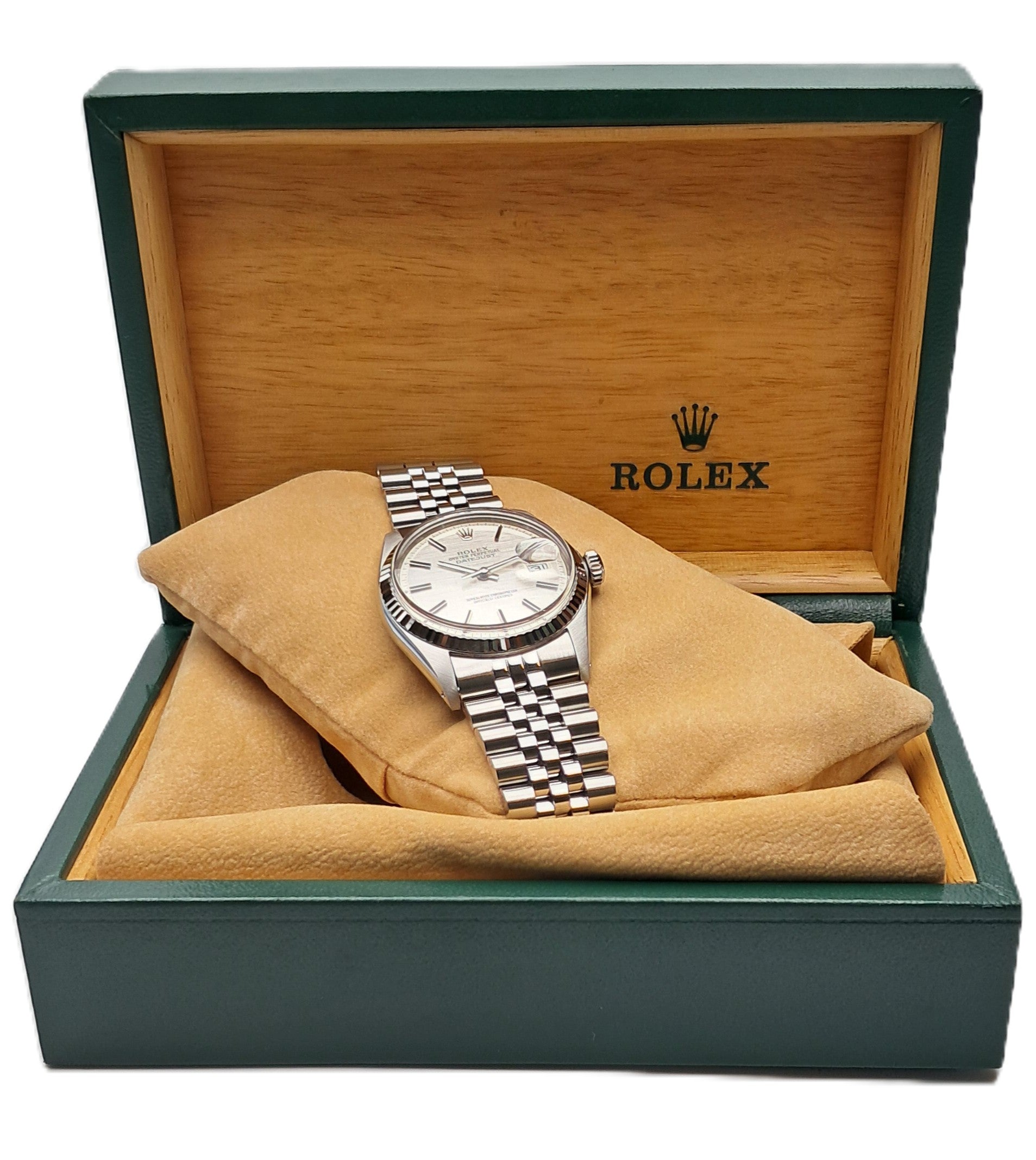 Rolex Datejust Silver Linen Jubilee 36 CPO 1978