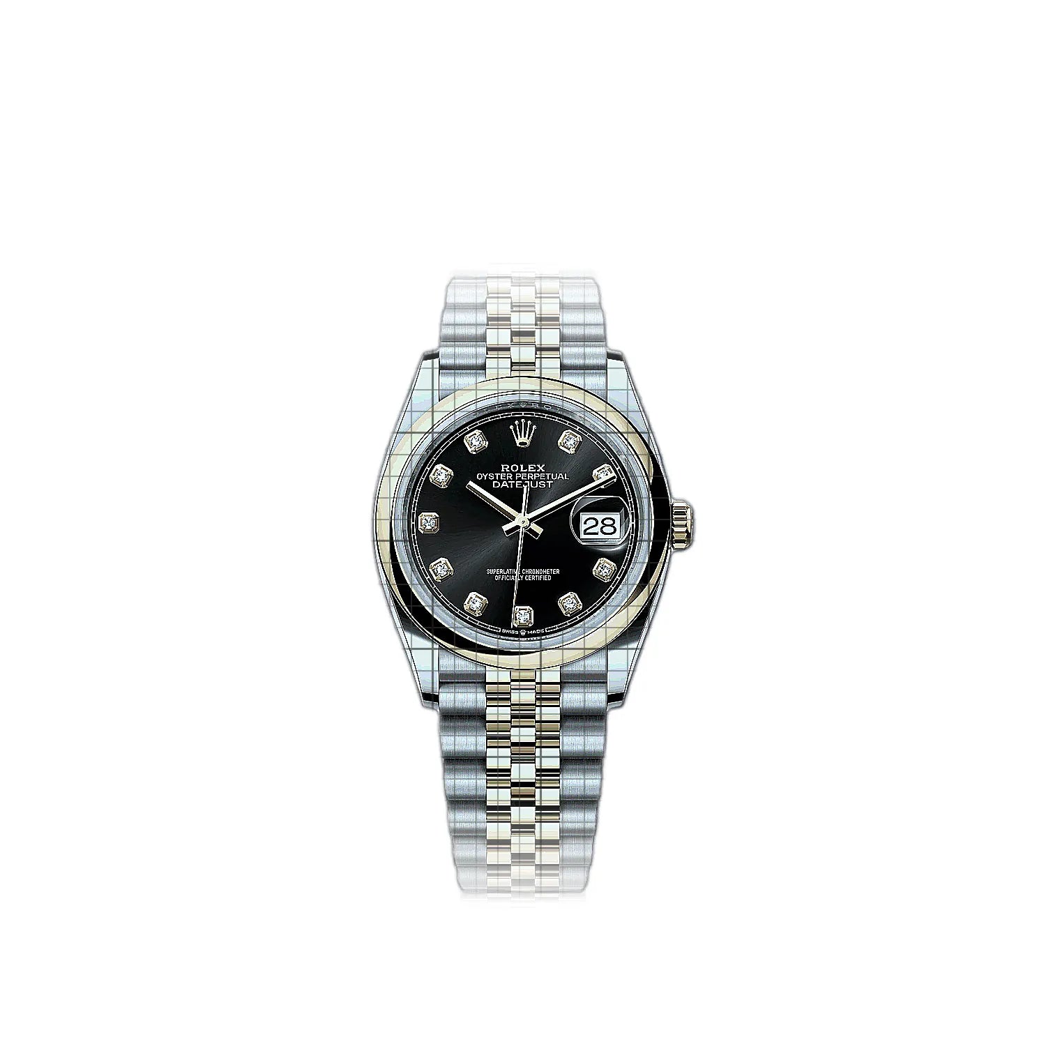 Rolex Datejust 126203-0021 Black Dial Stainless steel, yellow gold 36mm Watch