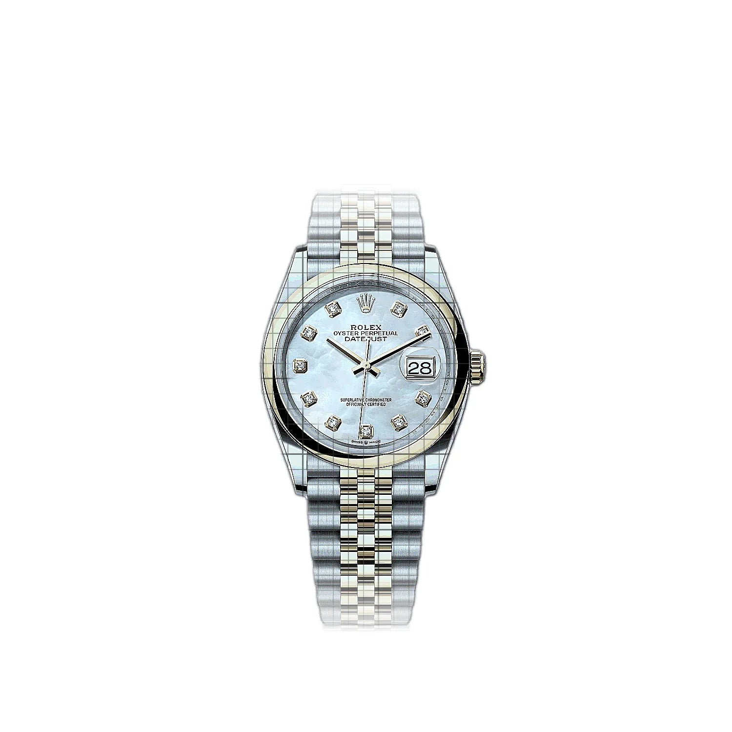 Rolex Datejust 126203-0023 Mother of pearl Dial Stainless steel, yellow gold 36mm Watch