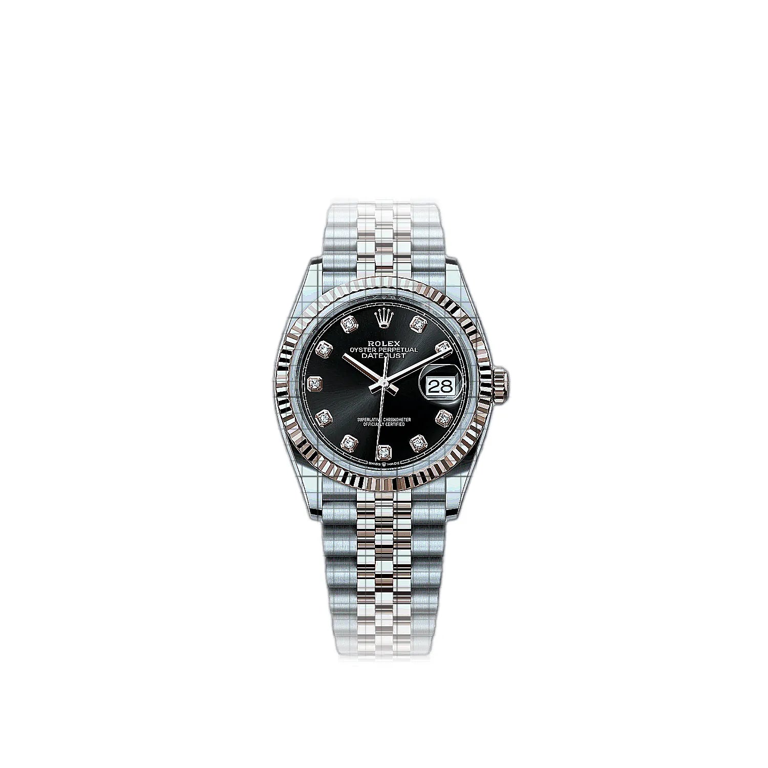 Rolex Datejust 126231-0019 Black Dial Stainless steel, rose gold 36mm Watch