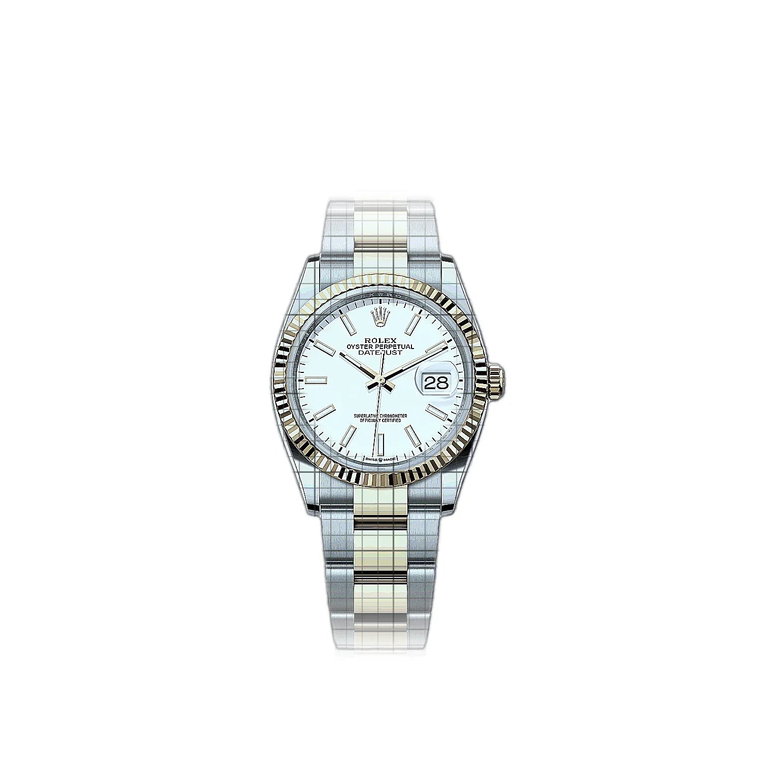 Rolex Datejust 126233-0020 White Dial Stainless steel, yellow gold 36mm Watch