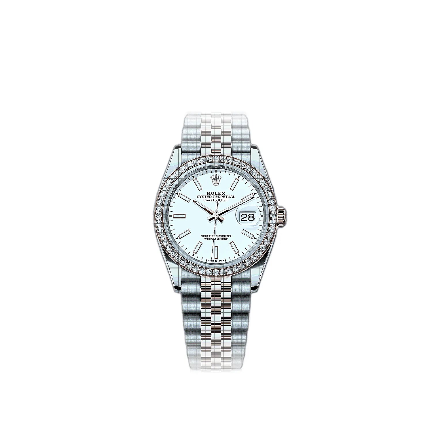 Rolex Datejust 126281rbr-0005 White Dial Stainless steel, rose gold 36mm Watch