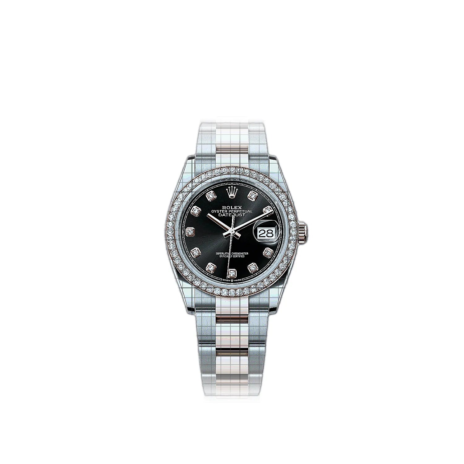 Rolex Datejust 126281rbr-0008 Black Dial Stainless steel, rose gold 36mm Watch