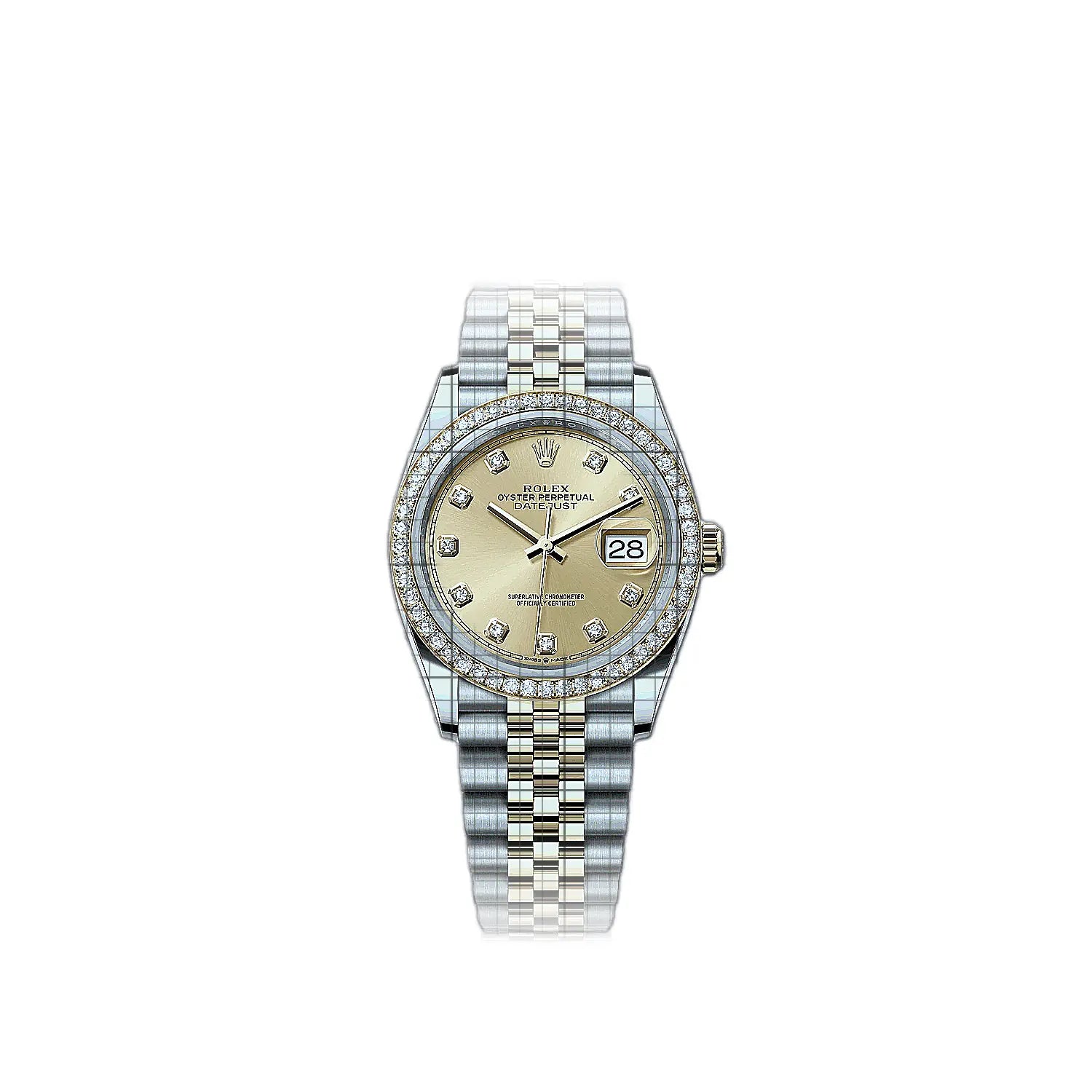 Rolex Datejust 126283rbr-0003 Champagne Dial Stainless steel, yellow gold 36mm Watch