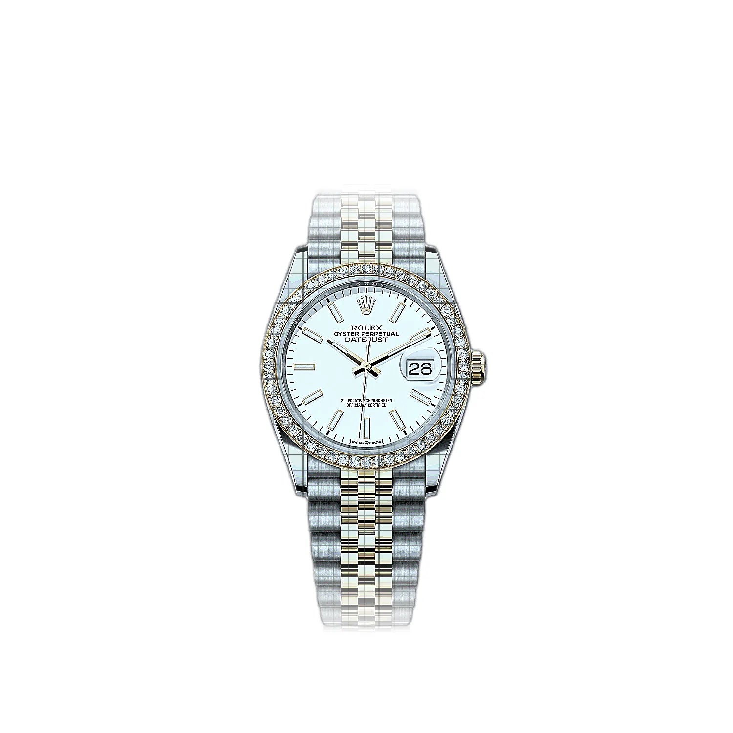 Rolex Datejust 126283rbr-0005 White Dial Stainless steel, yellow gold 36mm Watch