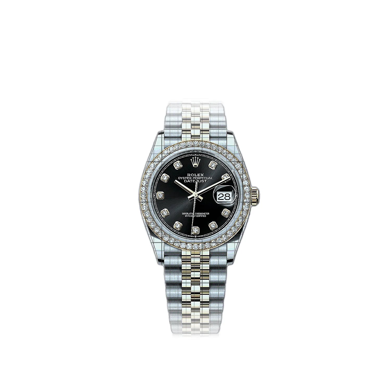 Rolex Datejust 126283rbr-0007 Black Dial Stainless steel, yellow gold 36mm Watch