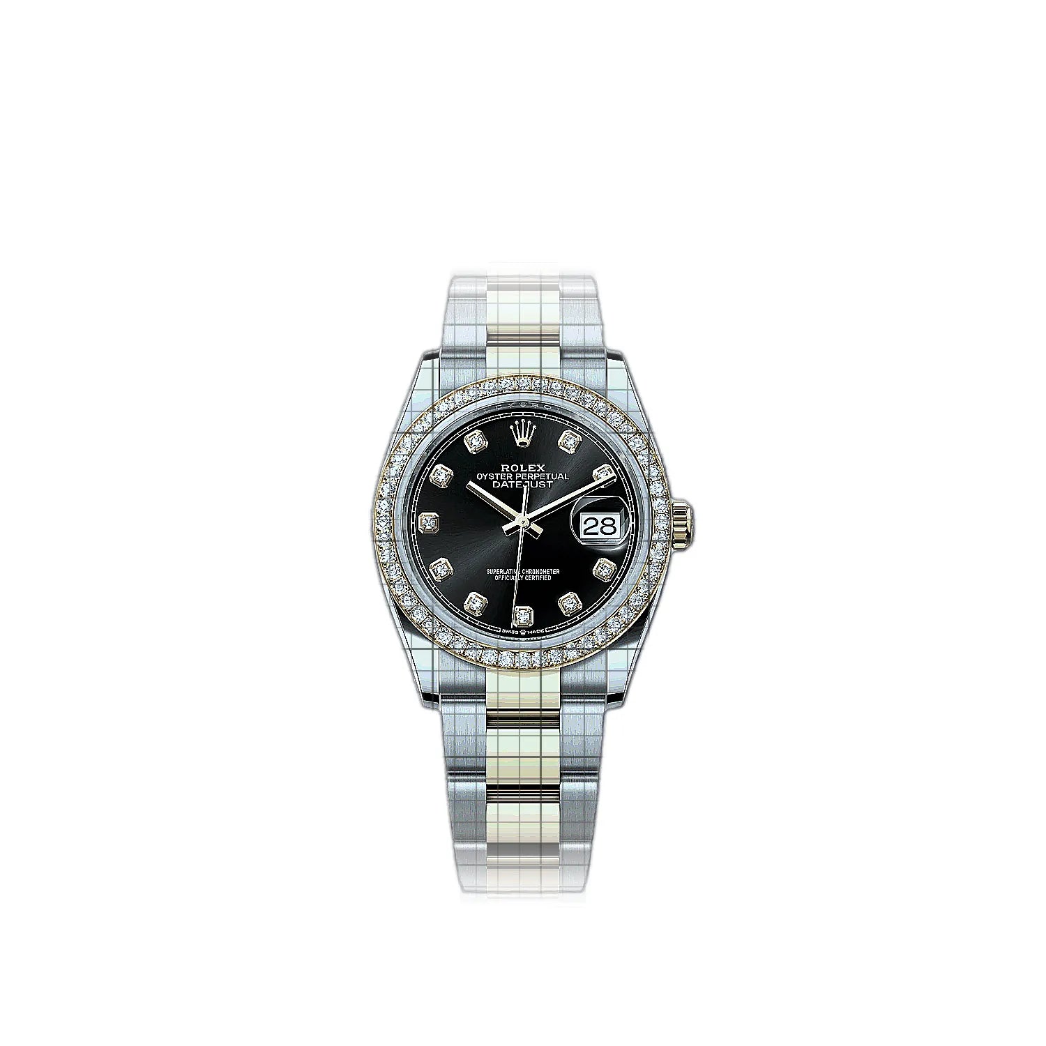 Rolex Datejust 126283rbr-0008 Black Dial Stainless steel, yellow gold 36mm Watch
