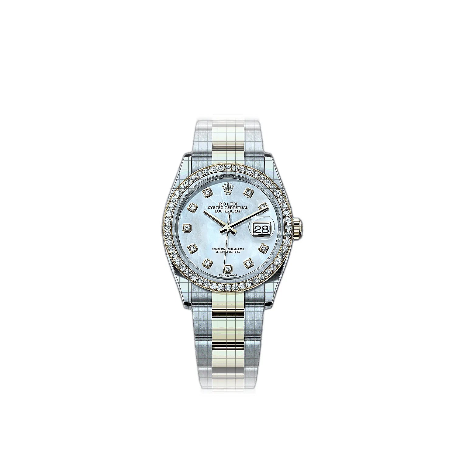 Rolex Datejust 126283rbr-0010 Mother of pearl Dial Stainless steel, yellow gold 36mm Watch