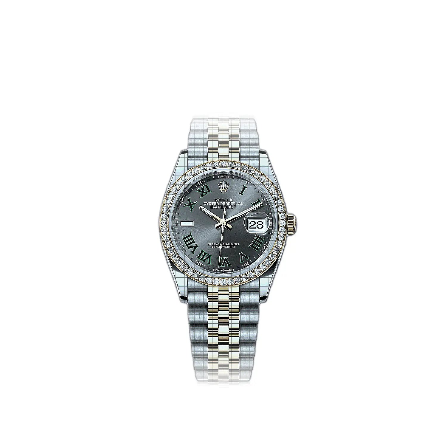 Rolex Datejust 126283rbr-0021 Grey Dial Stainless steel, yellow gold 36mm Watch