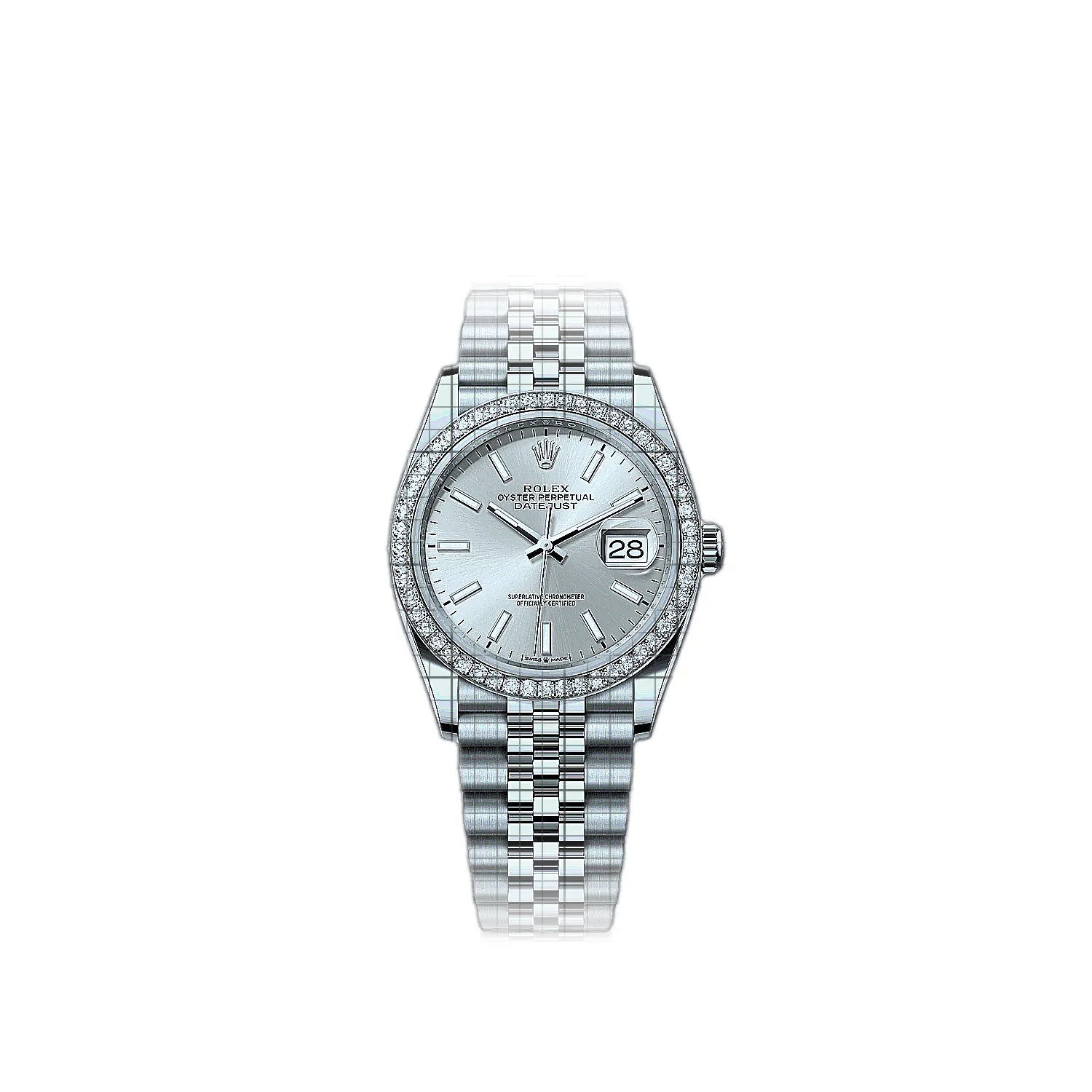 Rolex Datejust 126284rbr-0005 Silver Dial Stainless steel, white gold 36mm Watch