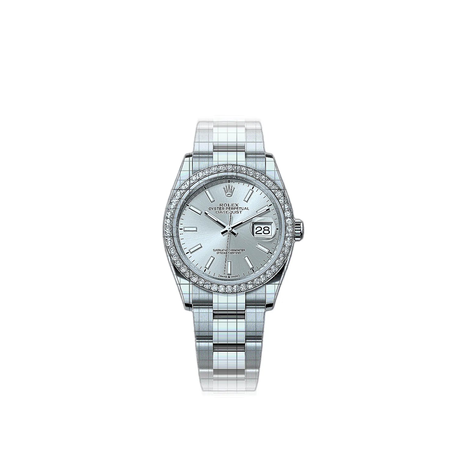 Rolex Datejust 126284rbr-0006 Silver Dial Stainless steel, white gold 36mm Watch