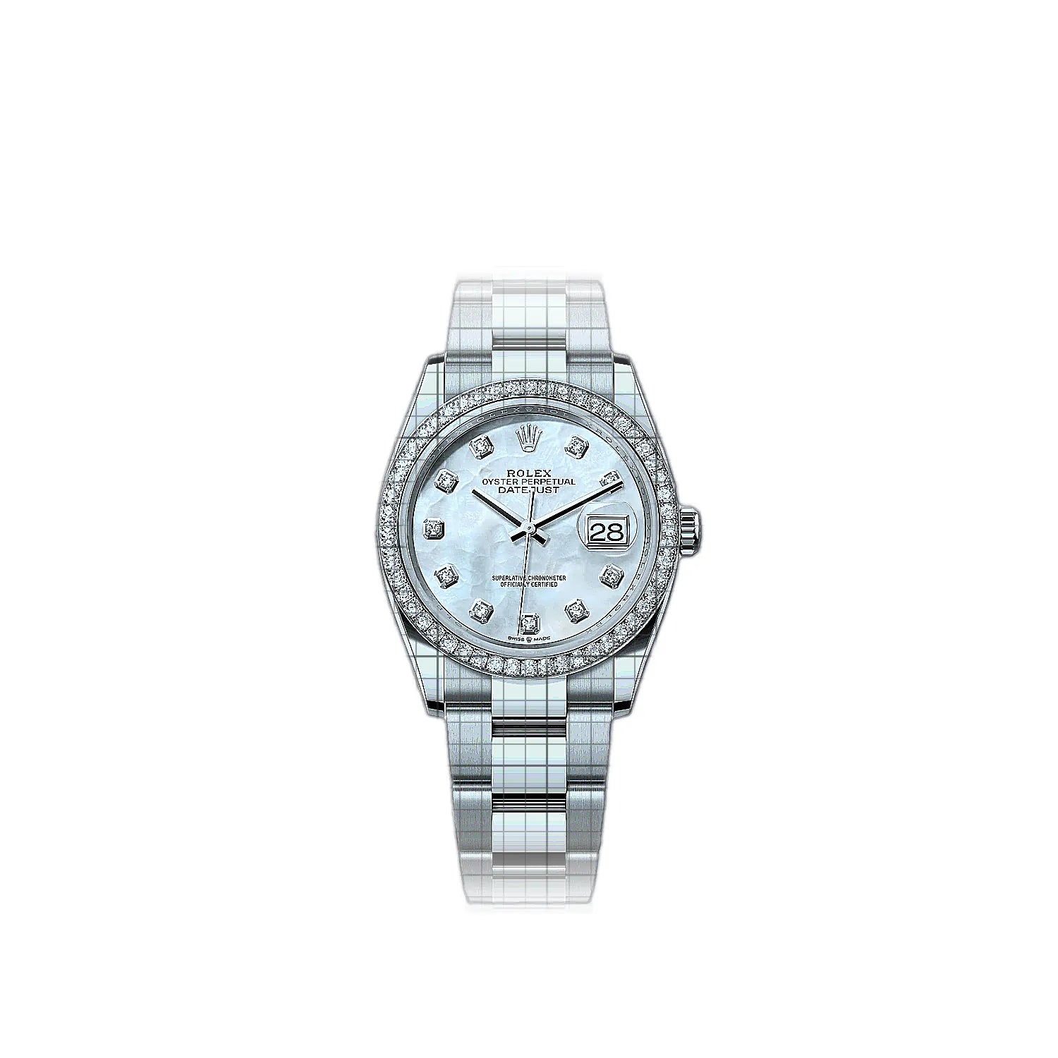 Rolex Datejust 126284rbr-0012 Mother of pearl Dial Stainless steel, white gold 36mm Watch