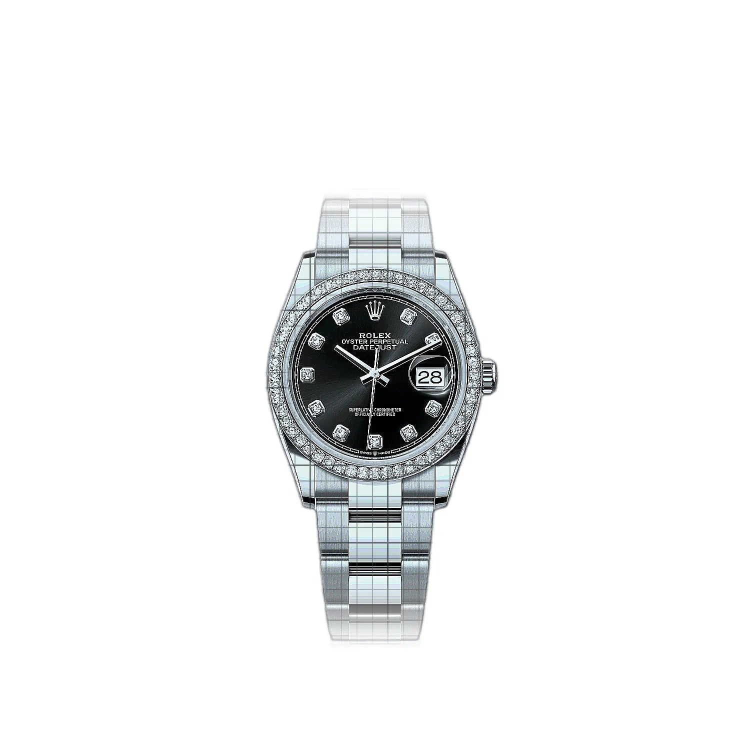 Rolex Datejust 126284rbr-0020 Black Dial Stainless steel, white gold 36mm Watch