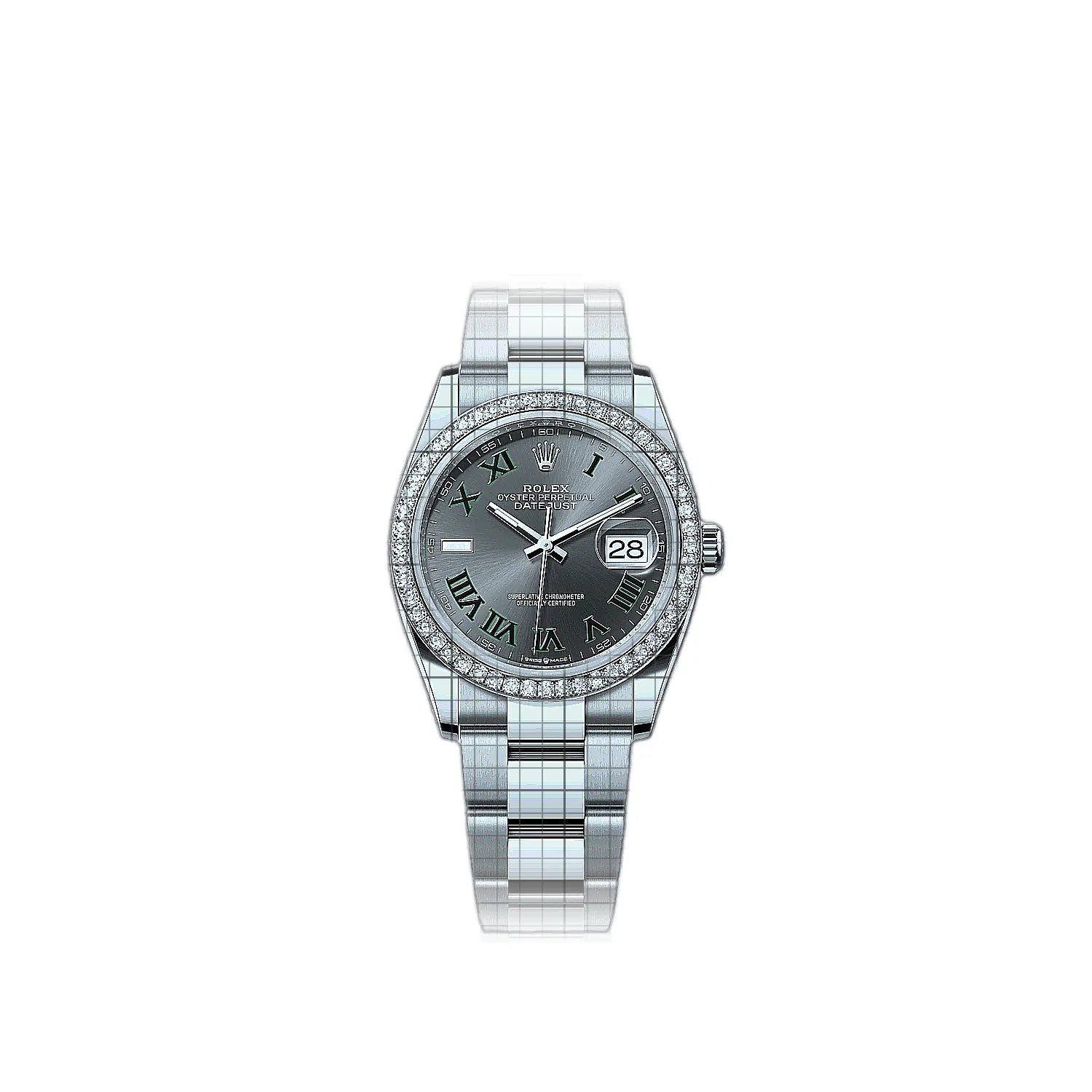 Rolex Datejust 126284rbr-0038 Grey Dial Stainless steel, white gold 36mm Watch