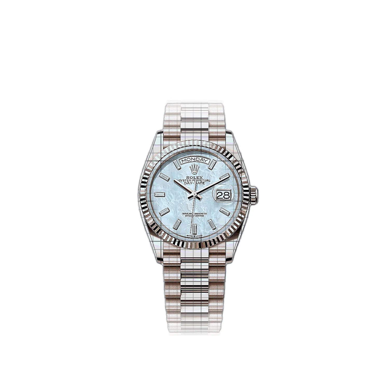 Rolex Day-Date 128235-0078 Mother of pearl Dial Rose gold 36mm Watch