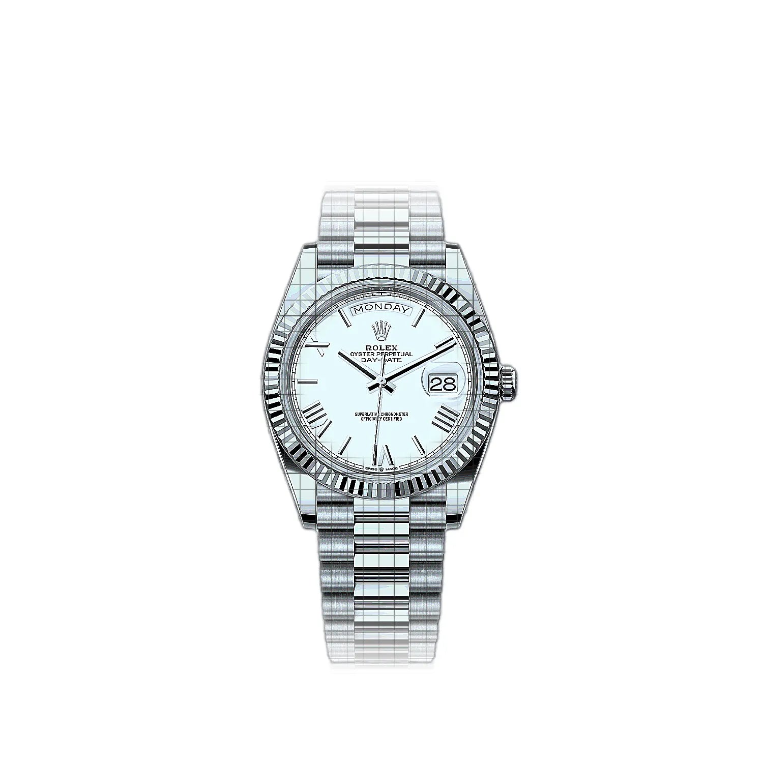 Rolex Day-Date 228239-0046 White Dial White gold 40mm Watch