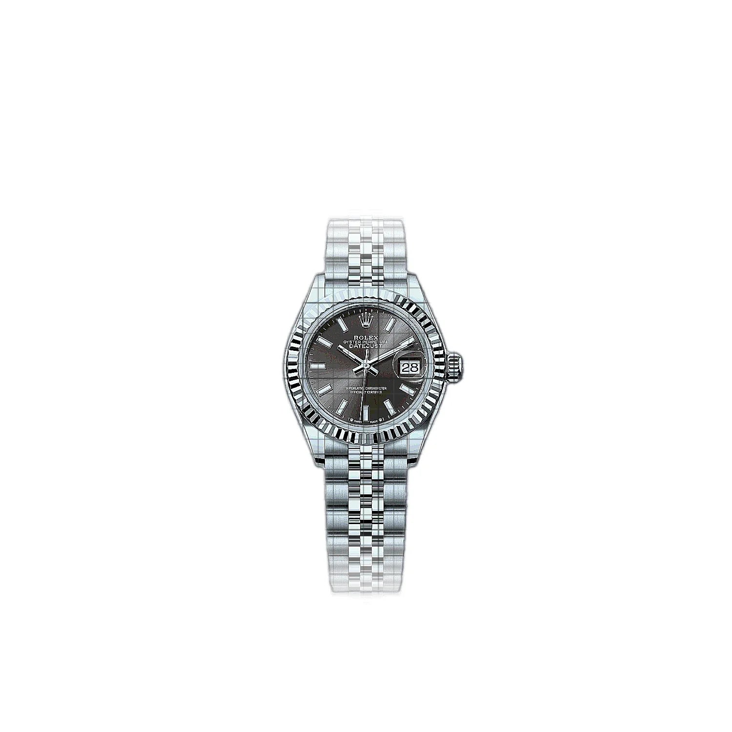 Rolex Lady-Datejust 279174-0011 Grey Dial Stainless steel, white gold 28mm Watch