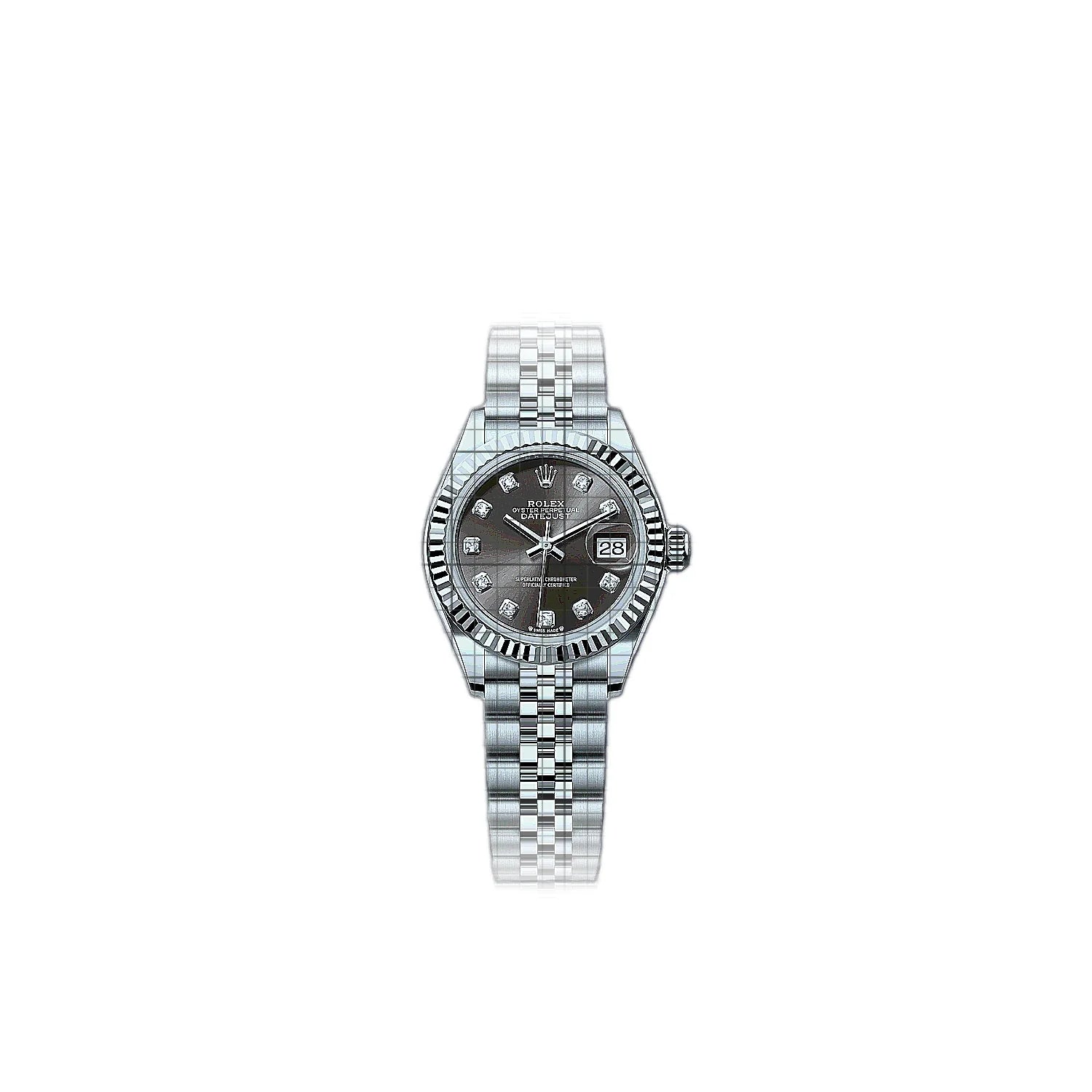 Rolex Lady-Datejust 279174-0015 Grey Dial Stainless steel, white gold 28mm Watch