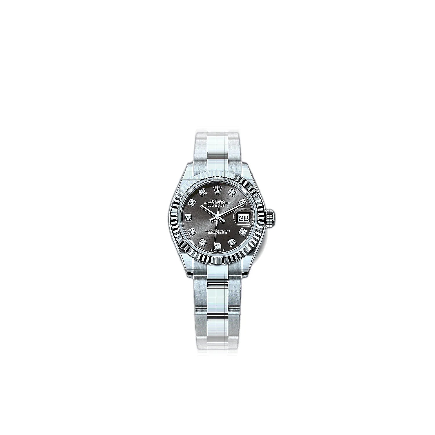 Rolex Lady-Datejust 279174-0016 Grey Dial Stainless steel, white gold 28mm Watch