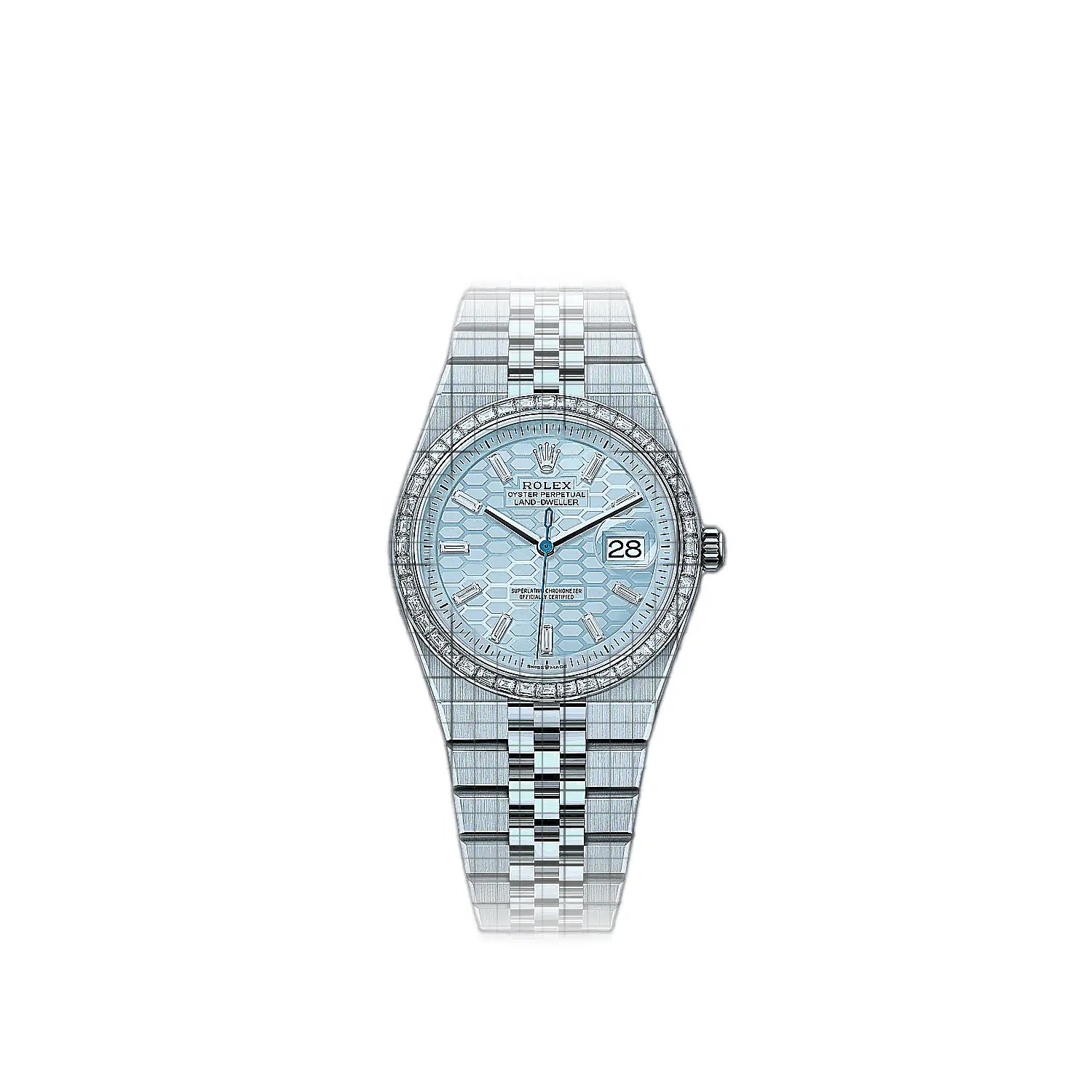 Rolex Land-Dweller 127286tbr-0001 Silver Dial White gold 36mm Watch