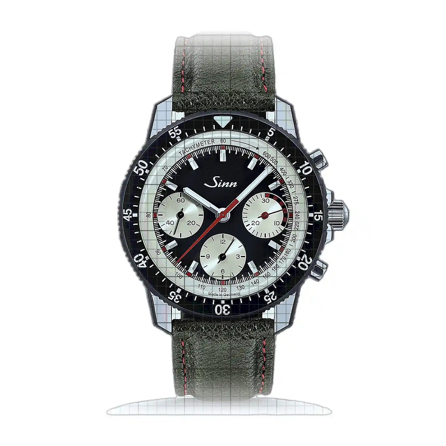 Sinn 103 ST Ty Hd Limited Edition – Leather strap Green 103.211L-G Black Dial Stainless steel 41mm Watch