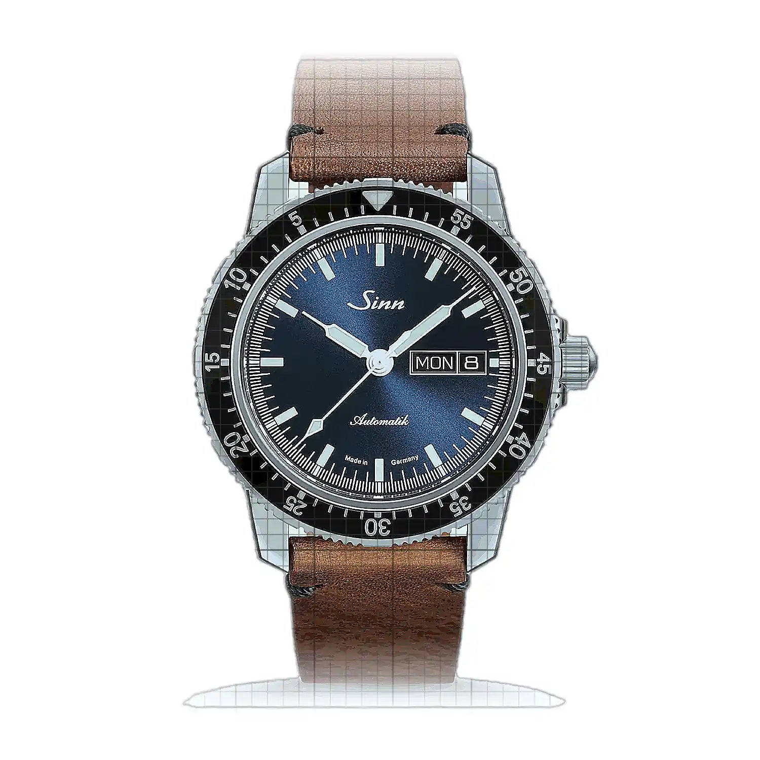 Sinn 104 St Sa I B – Leather strap Brown 104.013L-B Blue Dial Stainless steel 41mm Watch