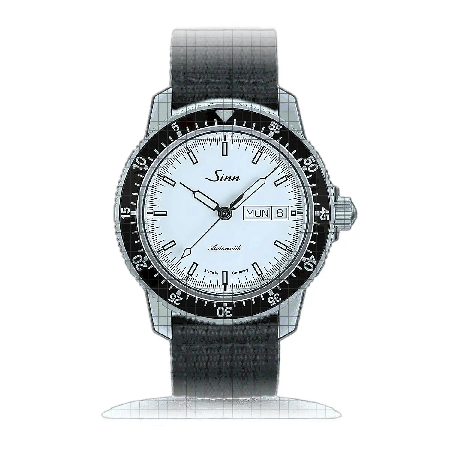 Sinn 104 St Sa I W – Fabric strap Black 104.012T-S White Dial Stainless steel 41mm Watch