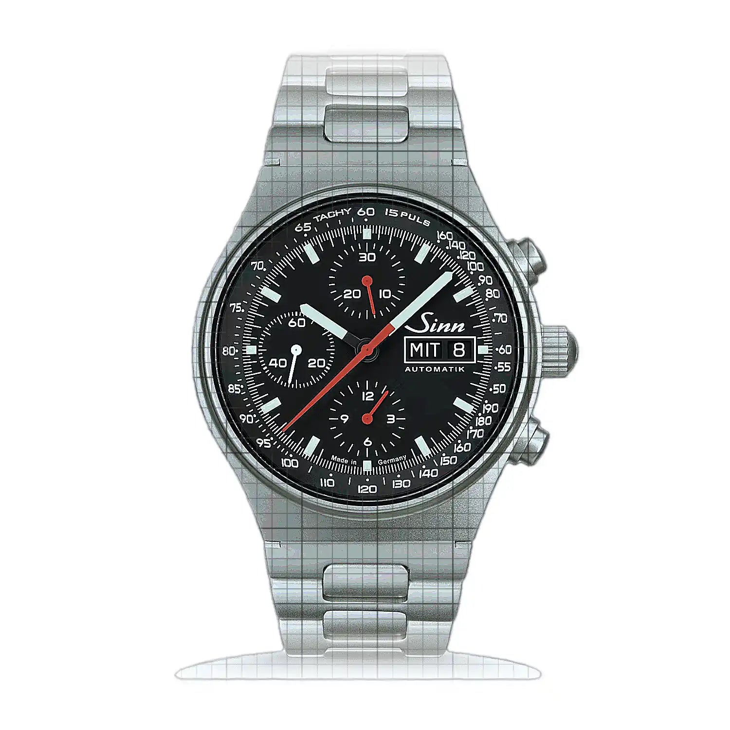 Sinn 144 St Sa – Metal bracelet H-Link 144.066H Black Dial Stainless steel 41mm Watch
