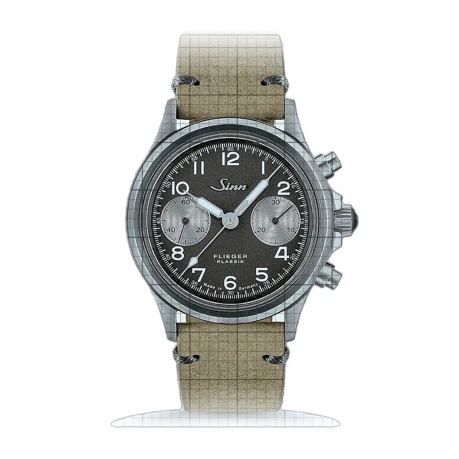 Sinn 356 FLIEGER Klassik Anniversary – Leather strap Beige 356.0742L-B Anthracite Dial Stainless steel 38,5mm Watch