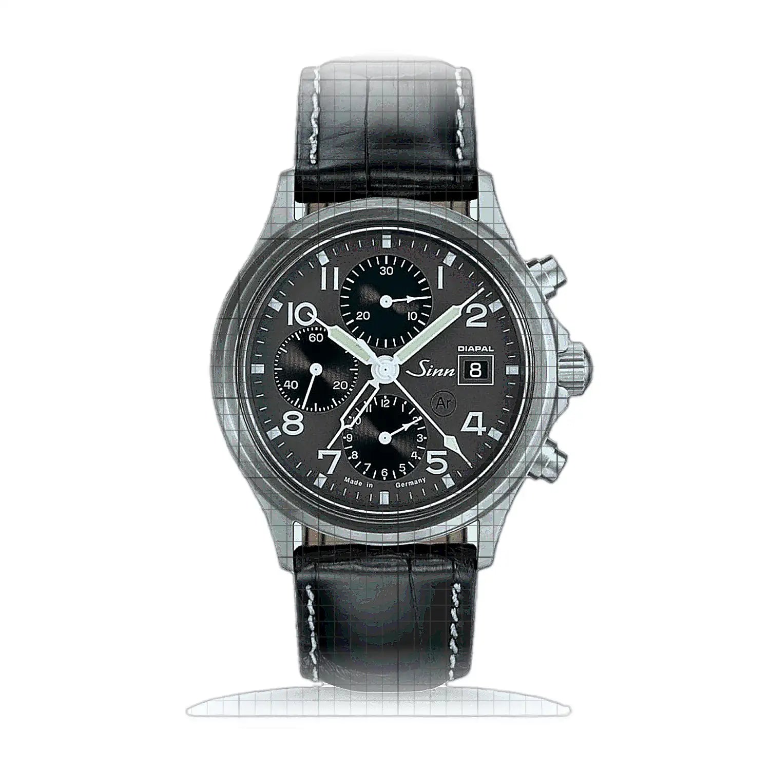 Sinn 358 DIAPAL – Leather strap Black 358.061L-S Anthracite Dial Stainless steel 42mm Watch