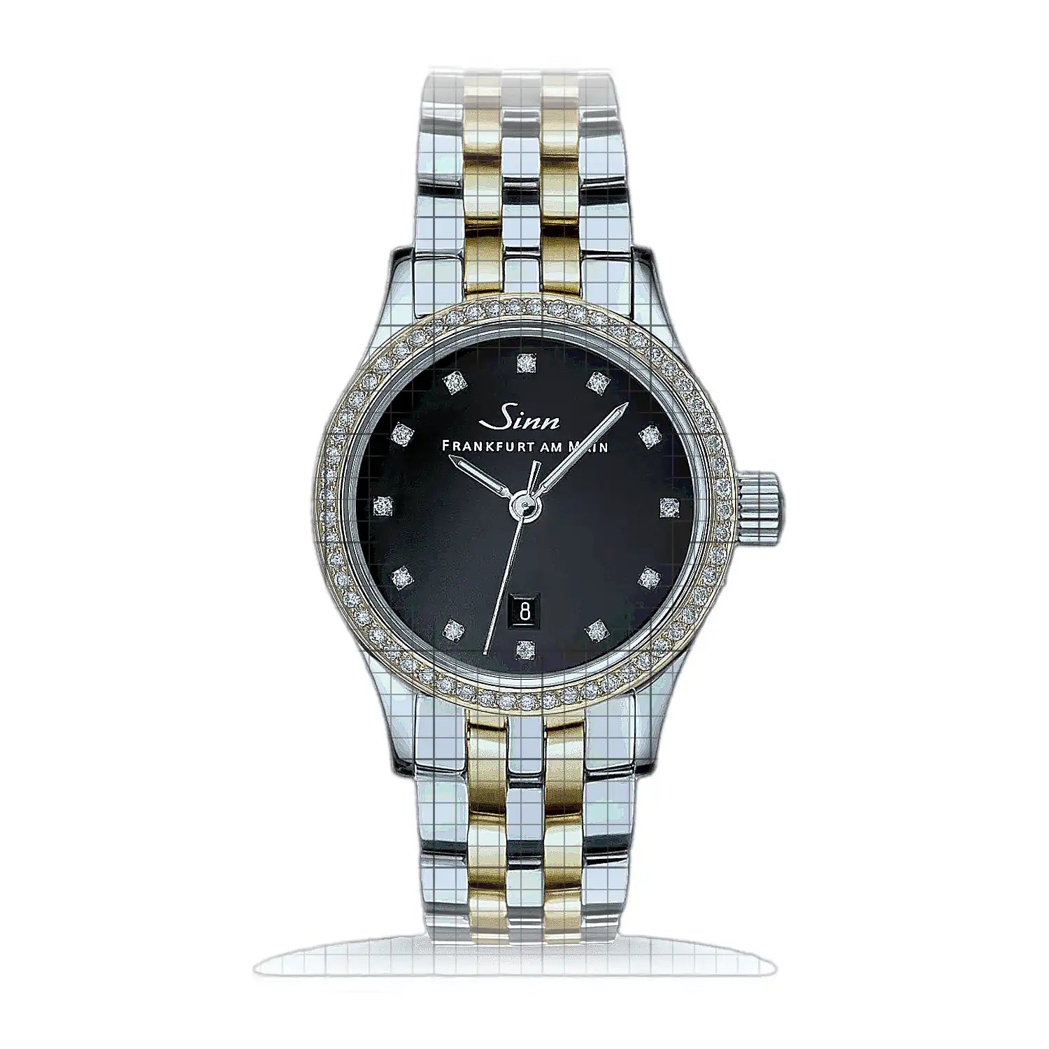 Sinn 456 TW70 GG – Metal bracelet 456.040S Black Dial Stainless steel 28mm Watch
