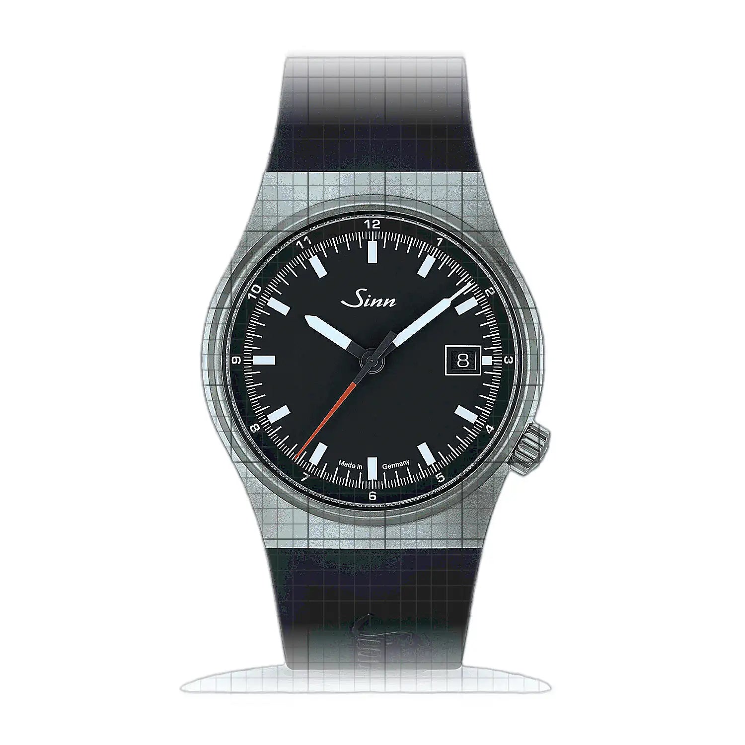 Sinn 544 RS – Silicone strap Black 544.011S-S Black Dial Stainless steel 38,5mm Watch