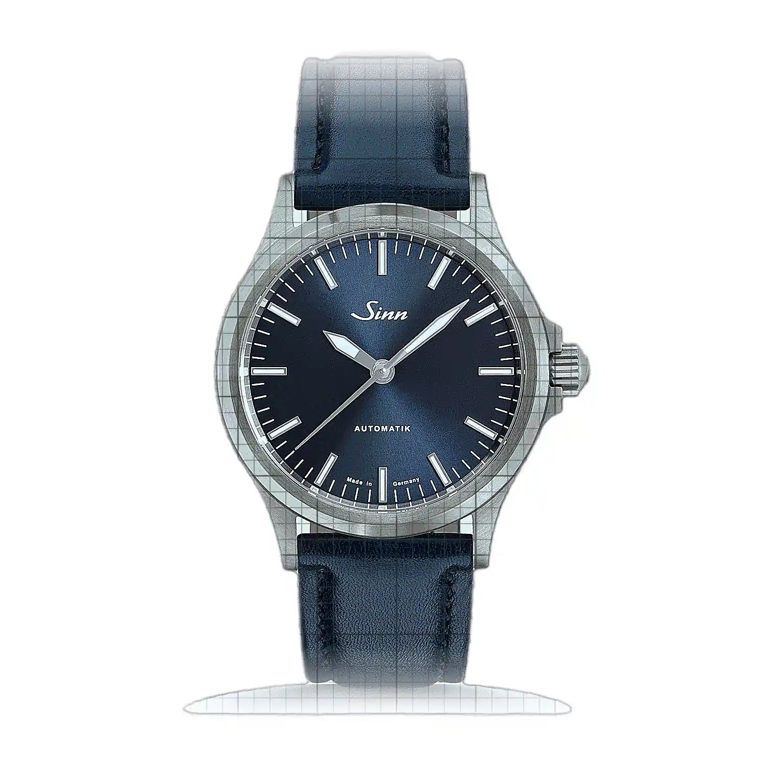 Sinn 556 I B Leather strap Blue 556.0104L-B Blue Dial Stainless steel 38,5mm Watch