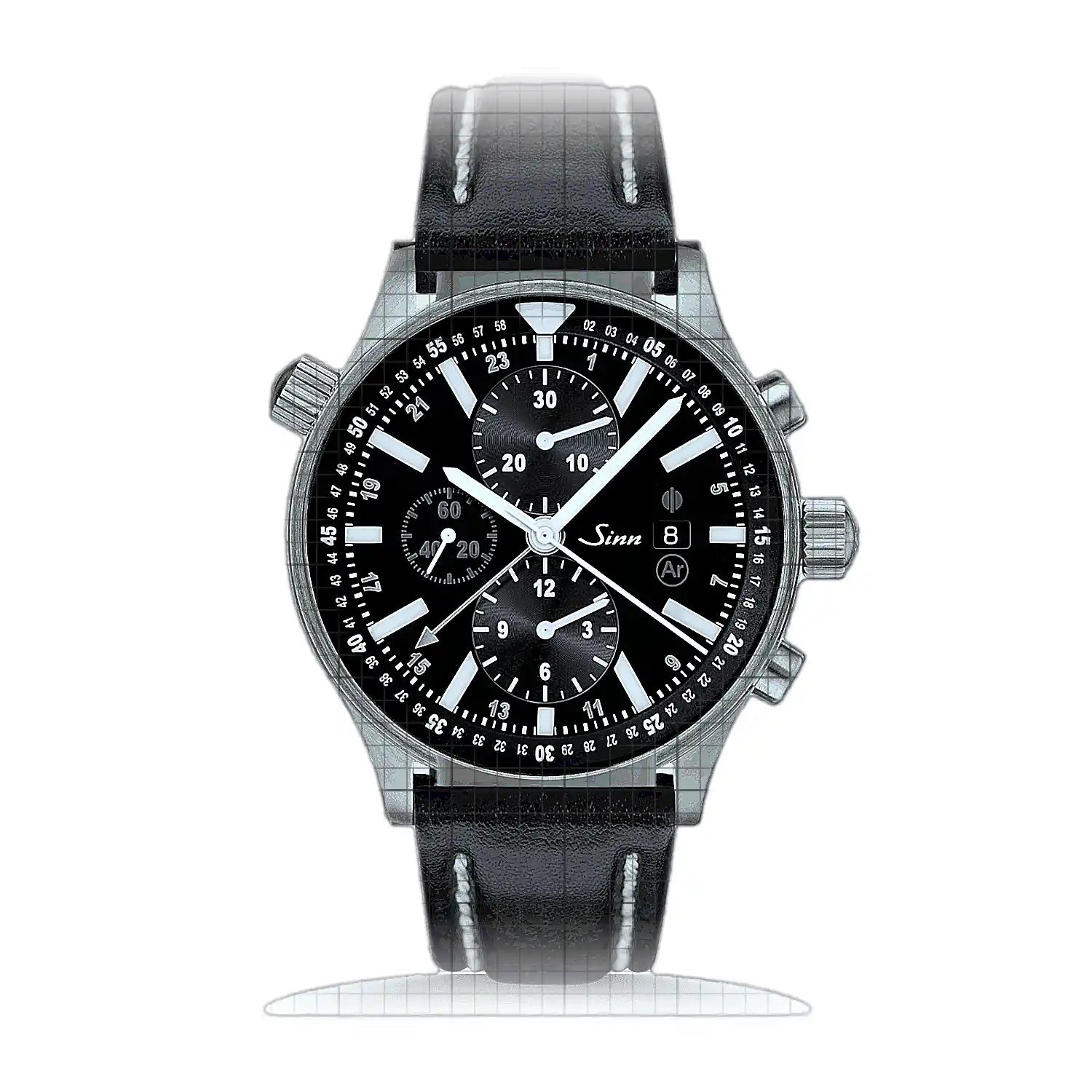 Sinn 900 FLIEGER – Leather strap Black 900.011L-S Black Dial Stainless steel 44mm Watch