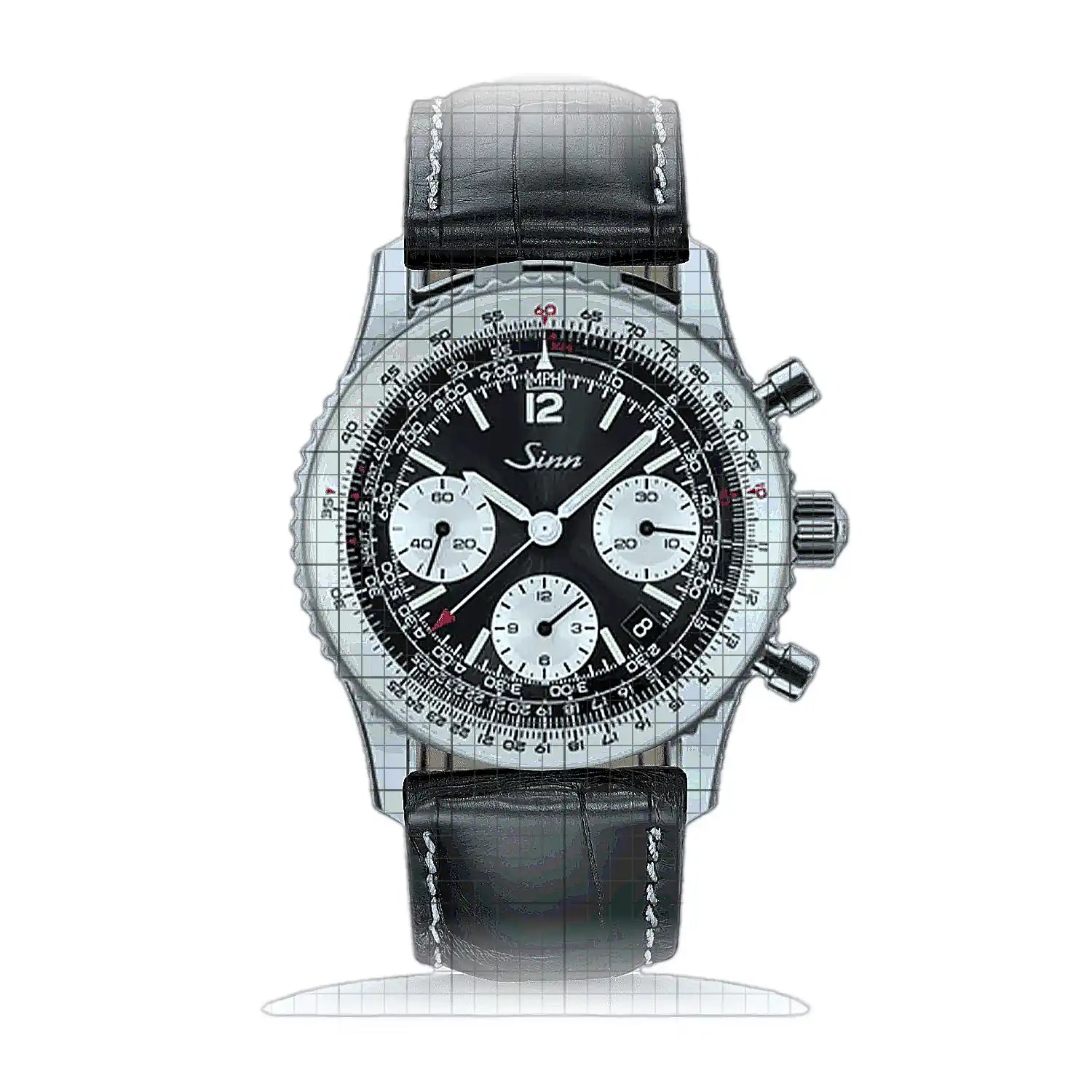 Sinn 903 St II – Leather strap Black 903.090L-S Black Dial Stainless steel 41mm Watch
