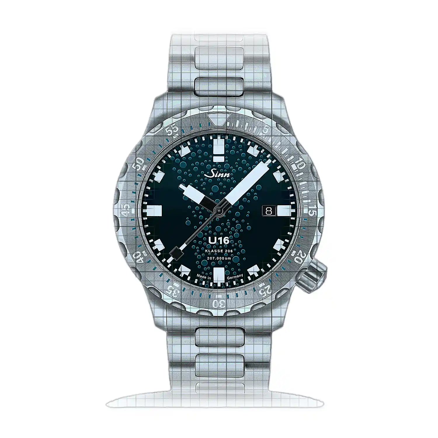 Sinn U16 Limited Edition – Metal bracelet H-Link 1026.010H Blue Dial Stainless steel 44mm Watch