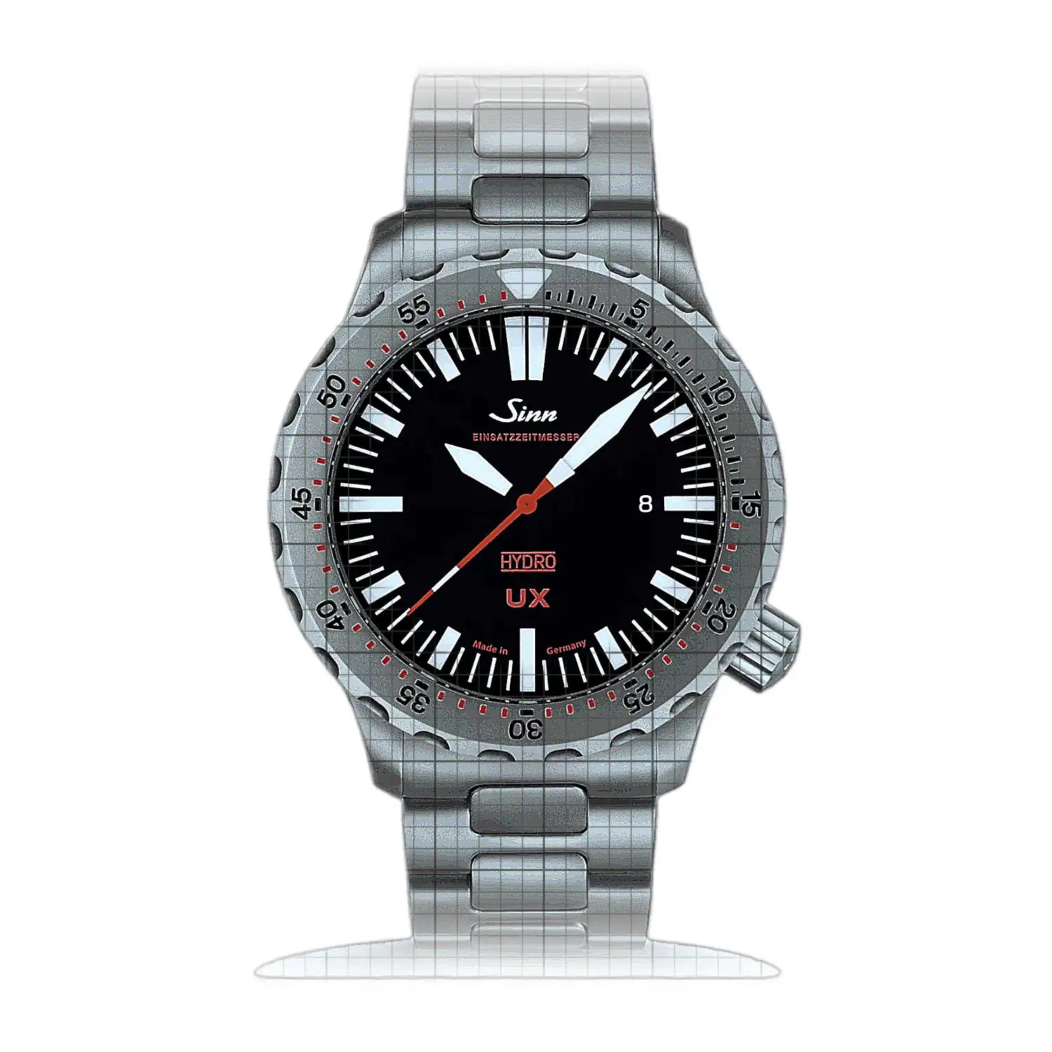 Sinn UX (EZM 2B) – Metal bracelet H-Link 403.030H Black Dial Stainless steel 44mm Watch