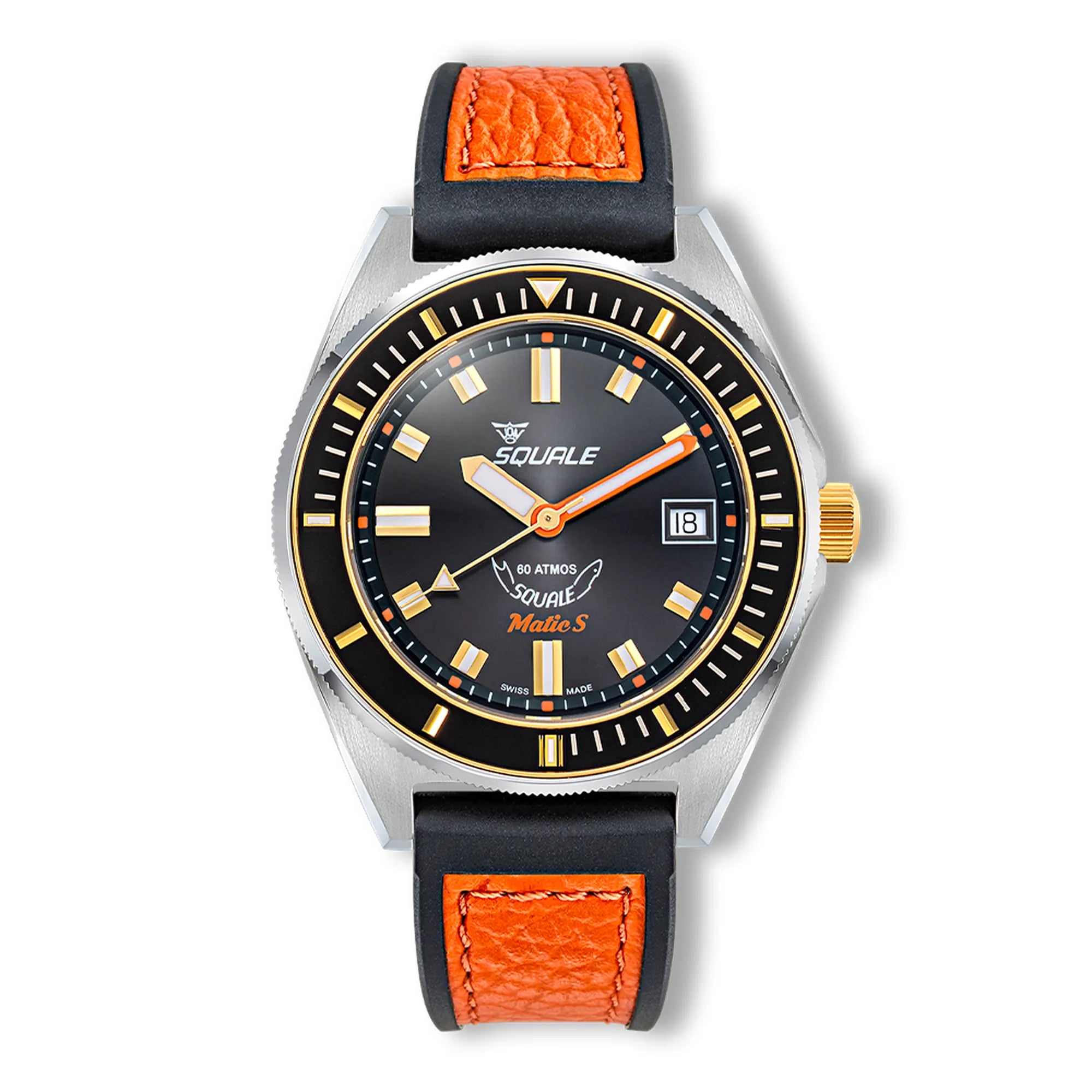 Squale Matic S Two Tone Hydroleather Black MATICGBKBK.RLOR