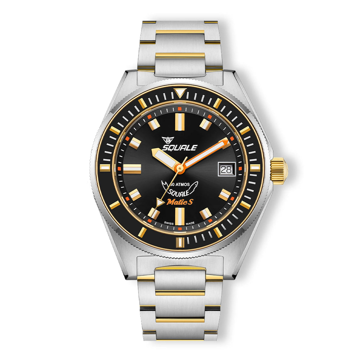 Squale Matic S Two Tone Bracelet Black MATICGBKBK.SSBI