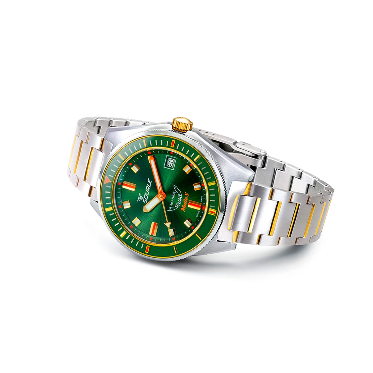 Squale Matic S Two Tone Bracelet Green MATICGGRGR.SSBI