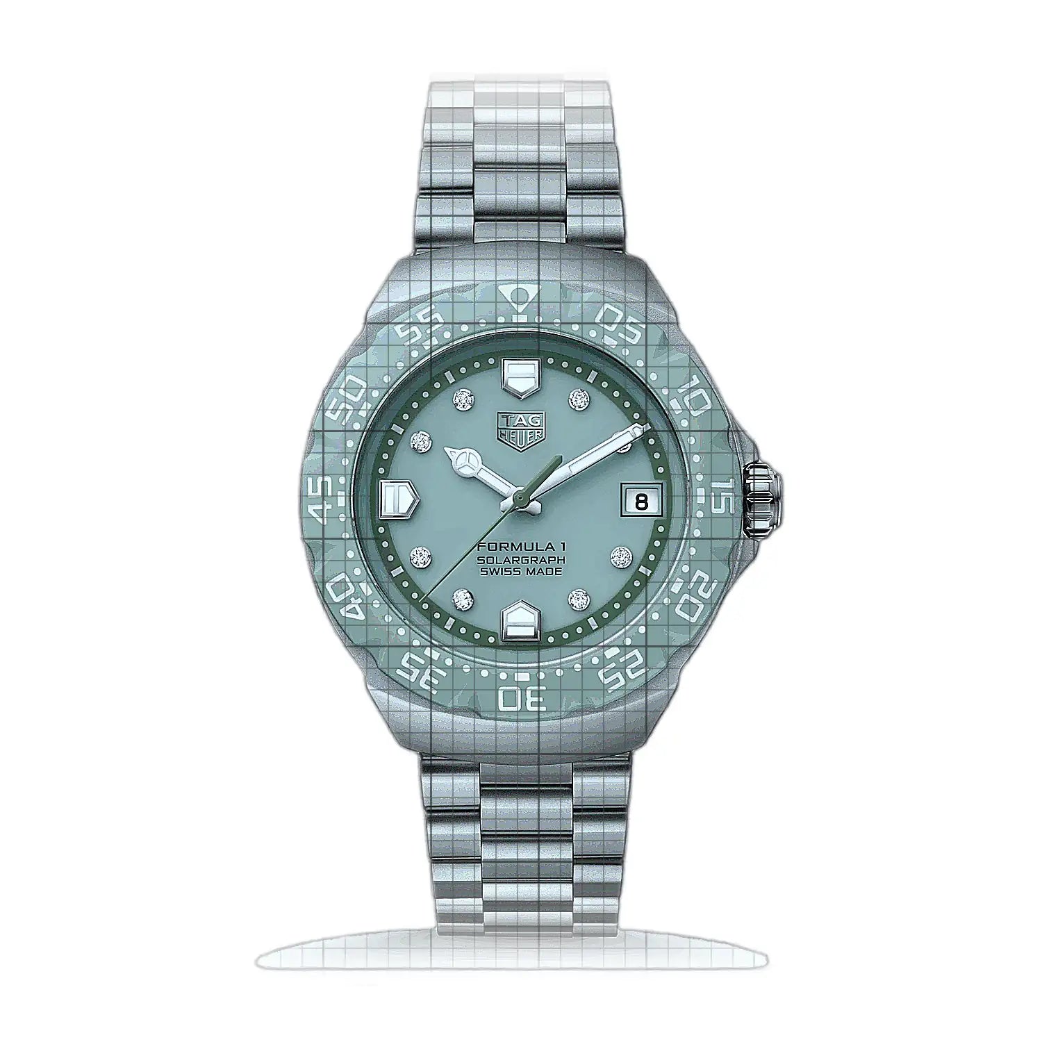 TAG Heuer Formula 1 Solargraph WBY111B.BA0042 Green Dial Stainless steel 38mm Watch