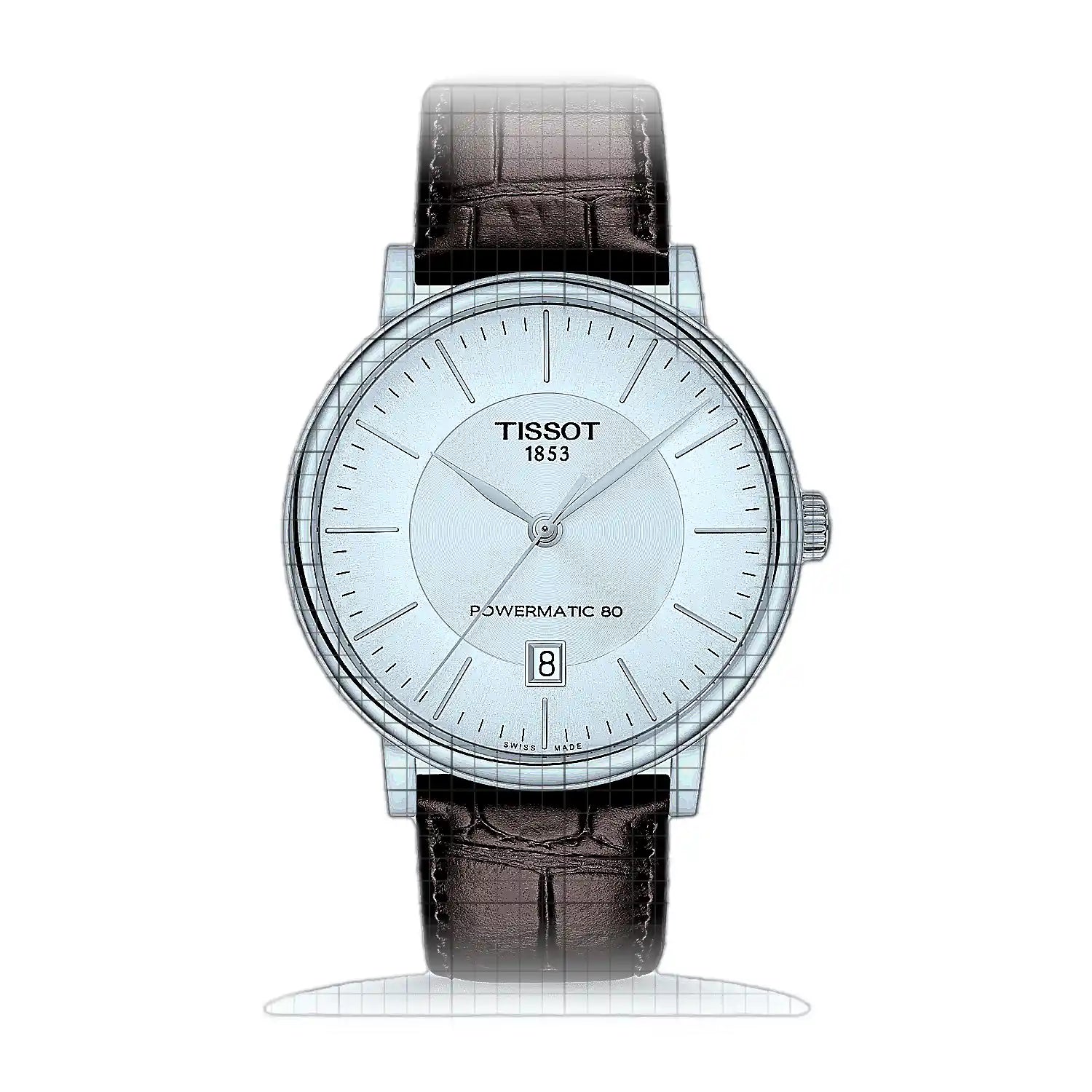 Tissot Carson Powermatic 80 T122.407.16.031.00 Silver Dial Stainless steel 40mm Watch